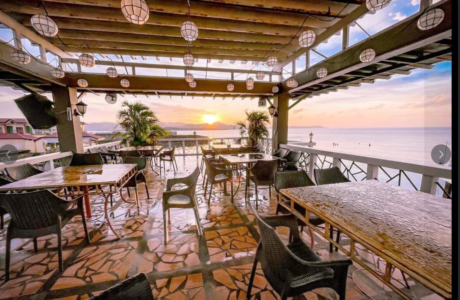 Terrace at sunset at Cherish Resort