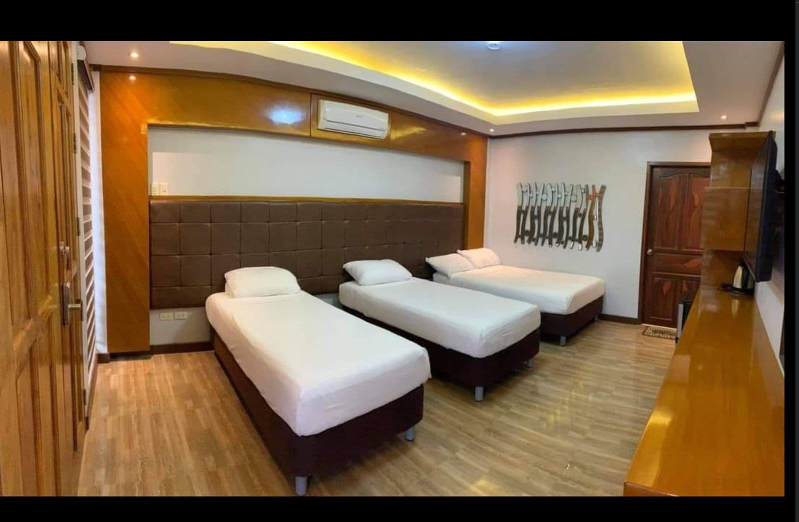 A guest room at Cherish Resort, Masbate City